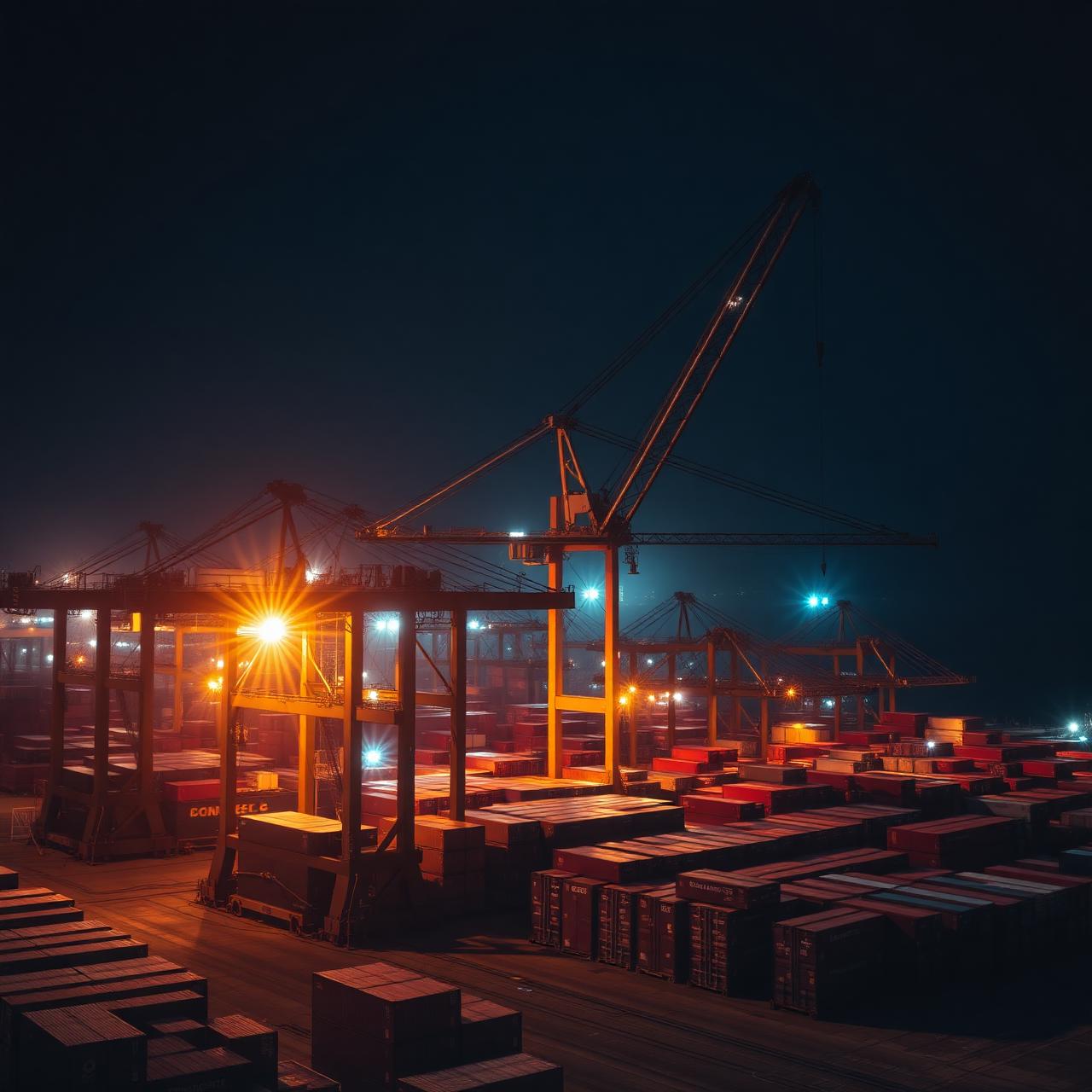 Cranes at port